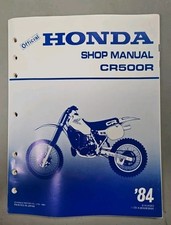 Honda CR500R Service Manual 1984 CR500 CR 500 Unbound OEM Genuine 