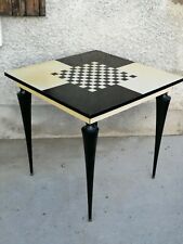 Ancienne table damier design 40 50 Italie ? Formica stratifié