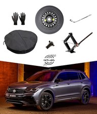 Roue de secours Galette 18" pour VW TIGUAN avec Cric, Clé, Vis, Gants et Housse