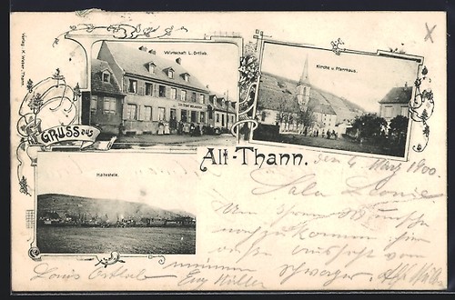 Cpa thann gasthaus - cpa,