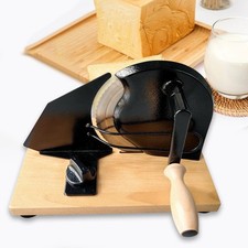 Trancheuse à pain manuelle classique confortable avec ventouses et manivelle