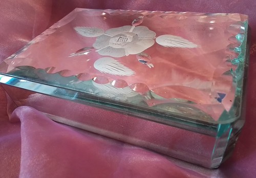 Boite bijoux verre miroir - a,