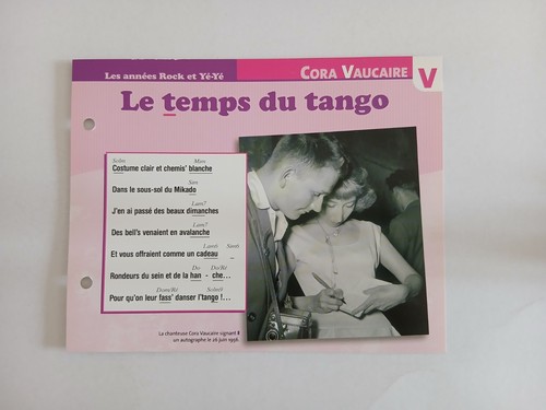 Carte fiche cora vaucaire - carte,