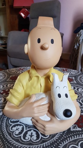 Tintin milou grand buste - tintin, /grand