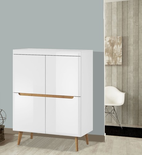 Meuble haut 107cm - haut, blanc