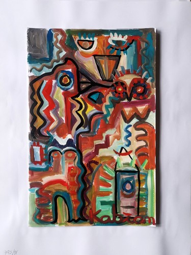 Peinture originale sur papier - originale,