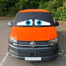 VW TRANSPORTER T6 / T6.1 Window Screen Cover Black Out Blind Curtain Wrap Eyes