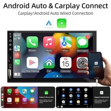 Autoradio 1 Din Carplay Android Auto lecteur multimédia HD 7 ''écran tactile FM