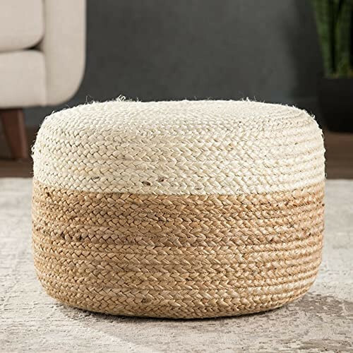 Pouf jute handmade natural - jute,