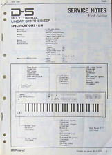 Roland D-5 Synthesizer Keyboard Workstation Original Service Manual Book, Japan.