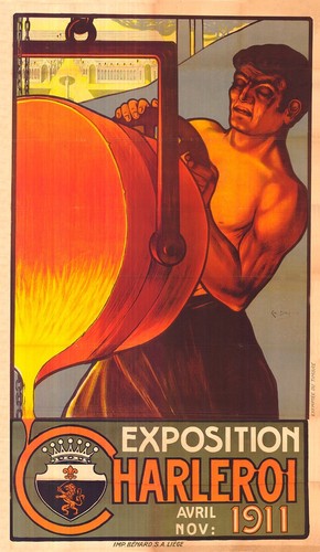 Affiche poster charleroi - affiche, 1911