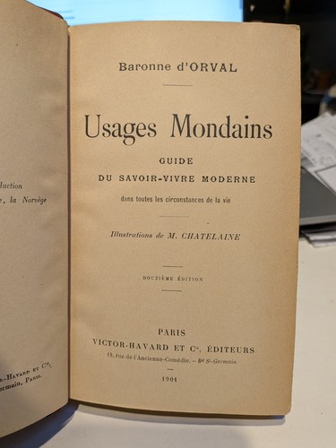 Usages mondains guide du - usages,