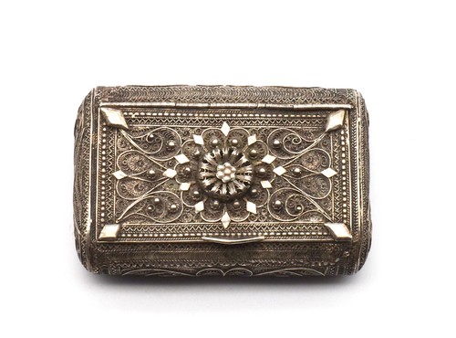Boîte argent filigrané xxe - boîte,