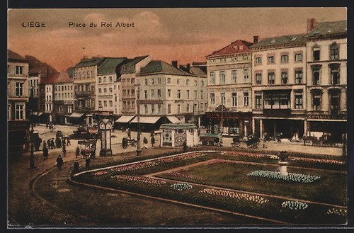 Cpa liège place - place, du