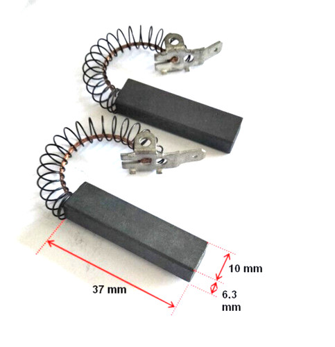 Charbon moteur 3x10x37 - charbon, 6,3x10x37