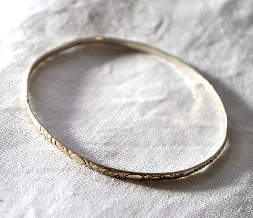 Bracelet jonc argent - bracelet, en