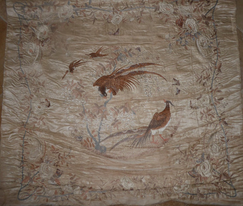 Ancien tenture murale oiseaux - tenture,