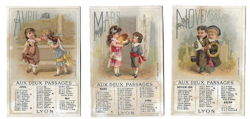 Chromos anciens calendrier - anciens,