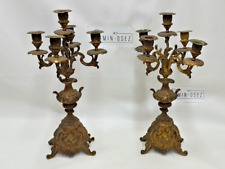 PAIRE DE CHANDELIER CANDELABRE EN BRONZE 5 FEUX