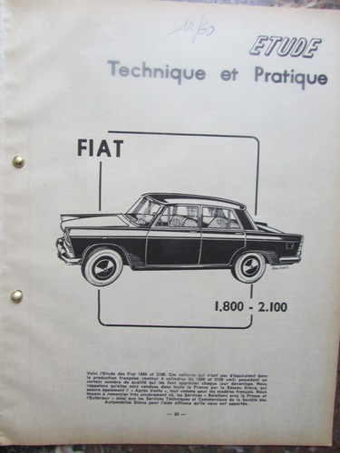Fiat 1800 2100 étude - 2100,