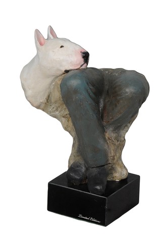 Bull terrier figurine - figurine, peinte