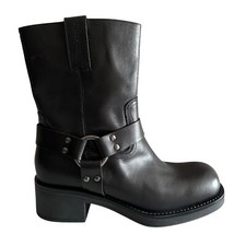 Nero Giardini Boots Size 38 Neutral Leather Harness Bikercore Whimsigoth Farm