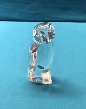Crystal Owl / Owl Signed BACCARAT Sculpture Animals Statuette 11cm