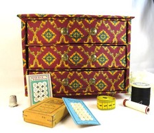 Vintage 3 Drawer Sewing Box, French Made