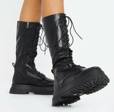 BOTTES CHUNKY MOLLET NOIR À