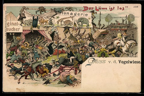 Lithographie fête populaire