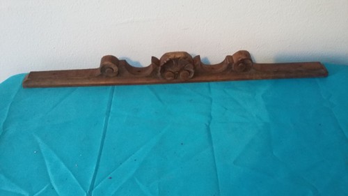 Fronton bois sculptes coquille - bois,
