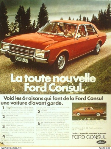 Publicite auto ford consul - auto,