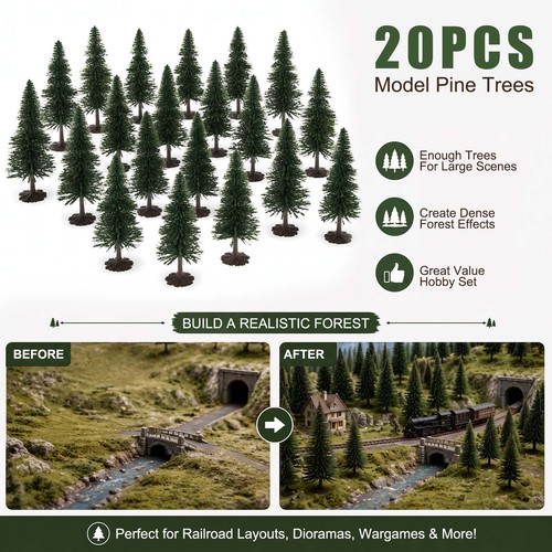 20pcs trains miniatures