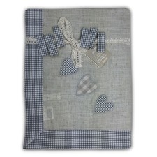 NAPPE DE TABLE DE SALLE À MANGER TYROL MAGGIE CŒUR DU BEIGE RONDS DE SERVIETTE