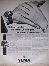 1969 YEMA PRESS ADVERTISEMENT YACHTINGRAF WATCH IN ALL CIRCUMSTANCES