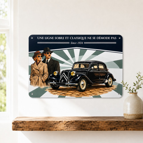 Plaque déco citroën traction - déco,