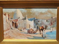 2 Signed Paintings.  Orientalism. Oil painting on canvas and panel.
