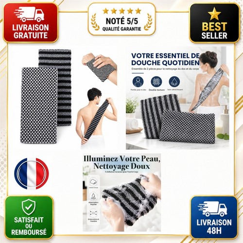 Serviettes exfoliantes douche