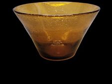 large large salad bowl biot glass amber Biot glassware ~ 30cm diameter 2.4kg