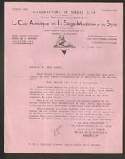 MONTPELLIER (34) LEATHER SEAT FACTORY "ARTISTIC LEATHER" in 1933