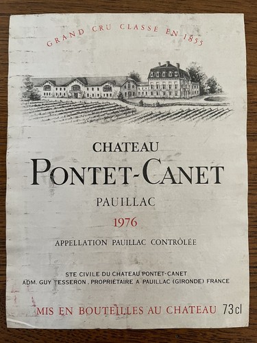 étiquette château pontet - Étiquette,
