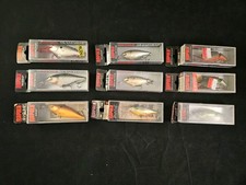 9 Rapala Shad Rap SR-5, JSR-5, SSR-5. SR-7 Fishing Lures, NOS, 1 Opened Box