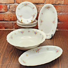 Marie Luise Bavaria Ostmark Seltmann Weiden China Set Serving Bowls & Saucers