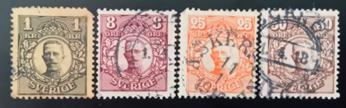 Timbres roi gustave - roi, v