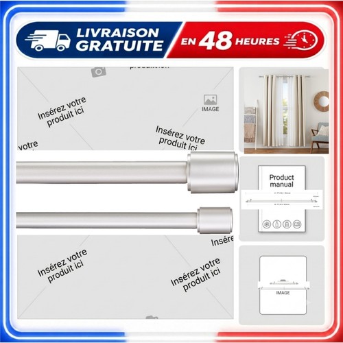 Tringle rideaux double - tringle,