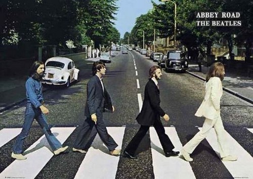 Beatles abbey road affiche - beatles,