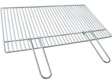 GRILLE EN ACIER CHROME POUR BARBECUE BETON 67X40 