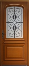 Porte D'entrée Bois Vitrée