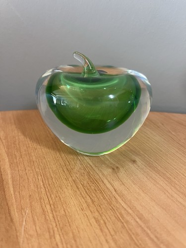Pomme verre murano - verre, verte