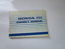 HONDA P50 OWNER'S MANUAL